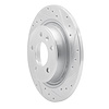 E-Line Drilled & Slotted Silver Brake Rotor, 2011-2019 GM, Position: Rear Right - image 1