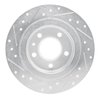 E-Line Drilled & Slotted Silver Brake Rotor, 2011-2019 GM, Position: Rear Right - image 4