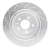 E-Line Drilled & Slotted Silver Brake Rotor, 2014-2019 GM, Position: Rear Right - image 4