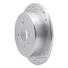 E-Line Drilled & Slotted Silver Brake Rotor, 2014-2016 GM, Position: Rear Right - image 1