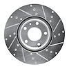 E-Line Drilled & Slotted Silver Brake Rotor, 2014-2019 GM, Position: Front Left - image 1
