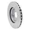 E-Line Drilled & Slotted Silver Brake Rotor, 2014-2019 GM, Position: Front Right - image 4