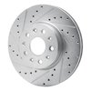 E-Line Drilled & Slotted Silver Brake Rotor, Fits Select GM, Position: Front Left - image 4