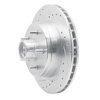 E-Line Drilled & Slotted Silver Brake Rotor, 1985-1992 GM, Position: Front Left - image 4