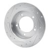 E-Line Drilled & Slotted Silver Brake Rotor, 1983-1998 GM, Position: Front Left - image 2