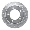 E-Line Drilled & Slotted Silver Brake Rotor, 1983-1998 GM, Position: Front Right - image 1