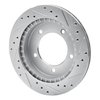 E-Line Drilled & Slotted Silver Brake Rotor, 1991-1998 GM, Position: Front Left - image 2