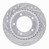 E-Line Drilled & Slotted Silver Brake Rotor, 1991-1998 GM, Position: Front Right - image 1