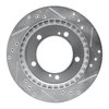 E-Line Drilled & Slotted Silver Brake Rotor, 1999-2004 Fits Multiple Makes/Models, Position: Front Left - image 2