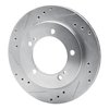 E-Line Drilled & Slotted Silver Brake Rotor, 1999-2004 Fits Multiple Makes/Models, Position: Front Left - image 3
