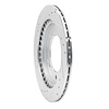 E-Line Drilled & Slotted Silver Brake Rotor, 1999-2004 Fits Multiple Makes/Models, Position: Front Right - image 1