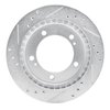 E-Line Drilled & Slotted Silver Brake Rotor, 1999-2004 Fits Multiple Makes/Models, Position: Front Right - image 2
