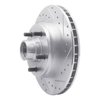 E-Line Drilled & Slotted Silver Brake Rotor, 1977-1995 GM, Position: Front Right - image 2