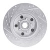 E-Line Drilled & Slotted Silver Brake Rotor, 1977-1995 GM, Position: Front Right - image 3