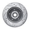 E-Line Drilled & Slotted Silver Brake Rotor, 1982-1995 GM, Position: Front Left - image 3