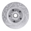 E-Line Drilled & Slotted Silver Brake Rotor, 1982-1995 GM, Position: Front Right - image 4