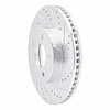 E-Line Drilled & Slotted Silver Brake Rotor, 2002-2007 GM, Position: Front Right - image 1
