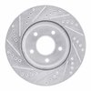 E-Line Drilled & Slotted Silver Brake Rotor, 2002-2007 GM, Position: Front Right - image 3