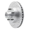 E-Line Drilled & Slotted Silver Brake Rotor, 1969-1996 GM, Position: Front Left - image 2