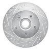 E-Line Drilled & Slotted Silver Brake Rotor, 1969-1996 GM, Position: Front Left - image 4