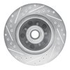 E-Line Drilled & Slotted Silver Brake Rotor, 1969-1996 GM, Position: Front Right - image 4
