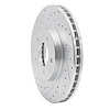 E-Line Drilled & Slotted Silver Brake Rotor, 2001-2007 GM, Position: Front Left - image 1