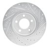 E-Line Drilled & Slotted Silver Brake Rotor, 2001-2007 GM, Position: Front Left - image 2