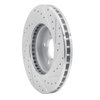 E-Line Drilled & Slotted Silver Brake Rotor, 2001-2007 GM, Position: Front Left - image 3