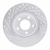 E-Line Drilled & Slotted Silver Brake Rotor, 2001-2007 GM, Position: Front Right - image 2