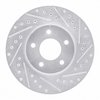 E-Line Drilled & Slotted Silver Brake Rotor, 2001-2007 GM, Position: Front Right - image 3