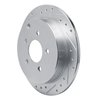 E-Line Drilled & Slotted Silver Brake Rotor, 2001-2007 GM, Position: Rear Left - image 2