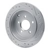 E-Line Drilled & Slotted Silver Brake Rotor, 2001-2007 GM, Position: Rear Left - image 4