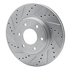 E-Line Drilled & Slotted Silver Brake Rotor, 2006-2009 GM, Position: Front Left - image 1