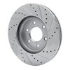E-Line Drilled & Slotted Silver Brake Rotor, 2006-2009 GM, Position: Front Left - image 3