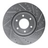 E-Line Drilled & Slotted Silver Brake Rotor, 2006-2009 GM, Position: Front Left - image 4
