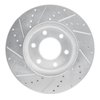 E-Line Drilled & Slotted Silver Brake Rotor, 2006-2009 GM, Position: Front Right - image 2