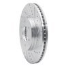 E-Line Drilled & Slotted Silver Brake Rotor, 2006-2009 GM, Position: Front Right - image 3