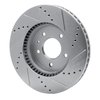 E-Line Drilled & Slotted Silver Brake Rotor, 2007-2015 GM, Position: Front Left - image 4
