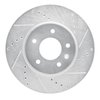 E-Line Drilled & Slotted Silver Brake Rotor, 2007-2015 GM, Position: Front Right - image 2