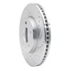 E-Line Drilled & Slotted Silver Brake Rotor, 2007-2015 GM, Position: Front Right - image 3
