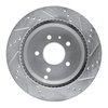 E-Line Drilled & Slotted Silver Brake Rotor, 2007-2015 GM, Position: Rear Left - image 2