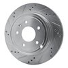 E-Line Drilled & Slotted Silver Brake Rotor, 2007-2015 GM, Position: Rear Left - image 3