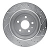 E-Line Drilled & Slotted Silver Brake Rotor, Fits Select GM, Position: Rear Left - image 1