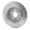 E-Line Drilled & Slotted Silver Brake Rotor, Fits Select GM, Position: Rear Left - image 2