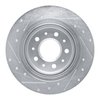 E-Line Drilled & Slotted Silver Brake Rotor, Fits Select GM, Position: Rear Right - image 2