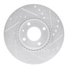 E-Line Drilled & Slotted Silver Brake Rotor, Fits Select GM, Position: Front Left - image 4