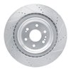 E-Line Drilled & Slotted Silver Brake Rotor, 2015-2020 GM, Position: Front Left - image 4