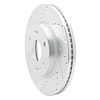 E-Line Drilled & Slotted Silver Brake Rotor, Fits Select GM, Position: Front Left - image 1