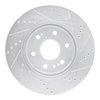 E-Line Drilled & Slotted Silver Brake Rotor, Fits Select GM, Position: Front Left - image 2