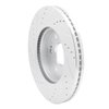 E-Line Drilled & Slotted Silver Brake Rotor, Fits Select GM, Position: Front Right - image 2